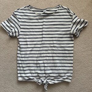 Old Navy Striped Tie-Front Tee